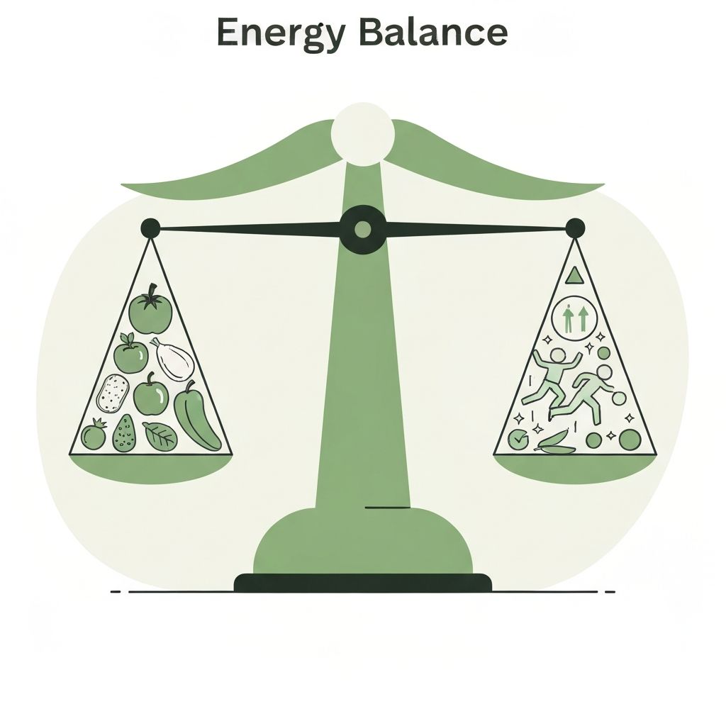 Energy balance concept illustration