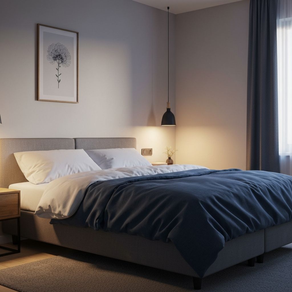 Peaceful bedroom representing good sleep quality